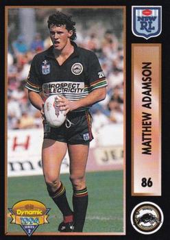 1994 Dynamic Rugby League Series 2 #86 Matt Adamson Front